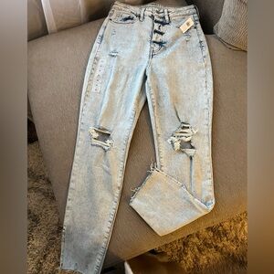 Stylish Old Navy Light Blue Distressed Jeans